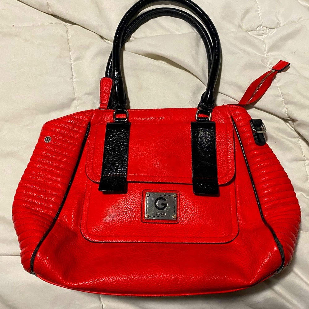 GUESS red handbag